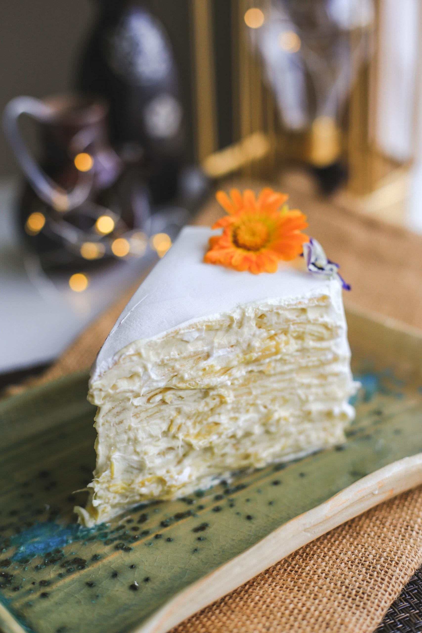 Premium Musang King Mille Crepe Cake 7" (10) | Tip Top Durian Delivery | Malaysia Top Fresh Durian Online Delivery