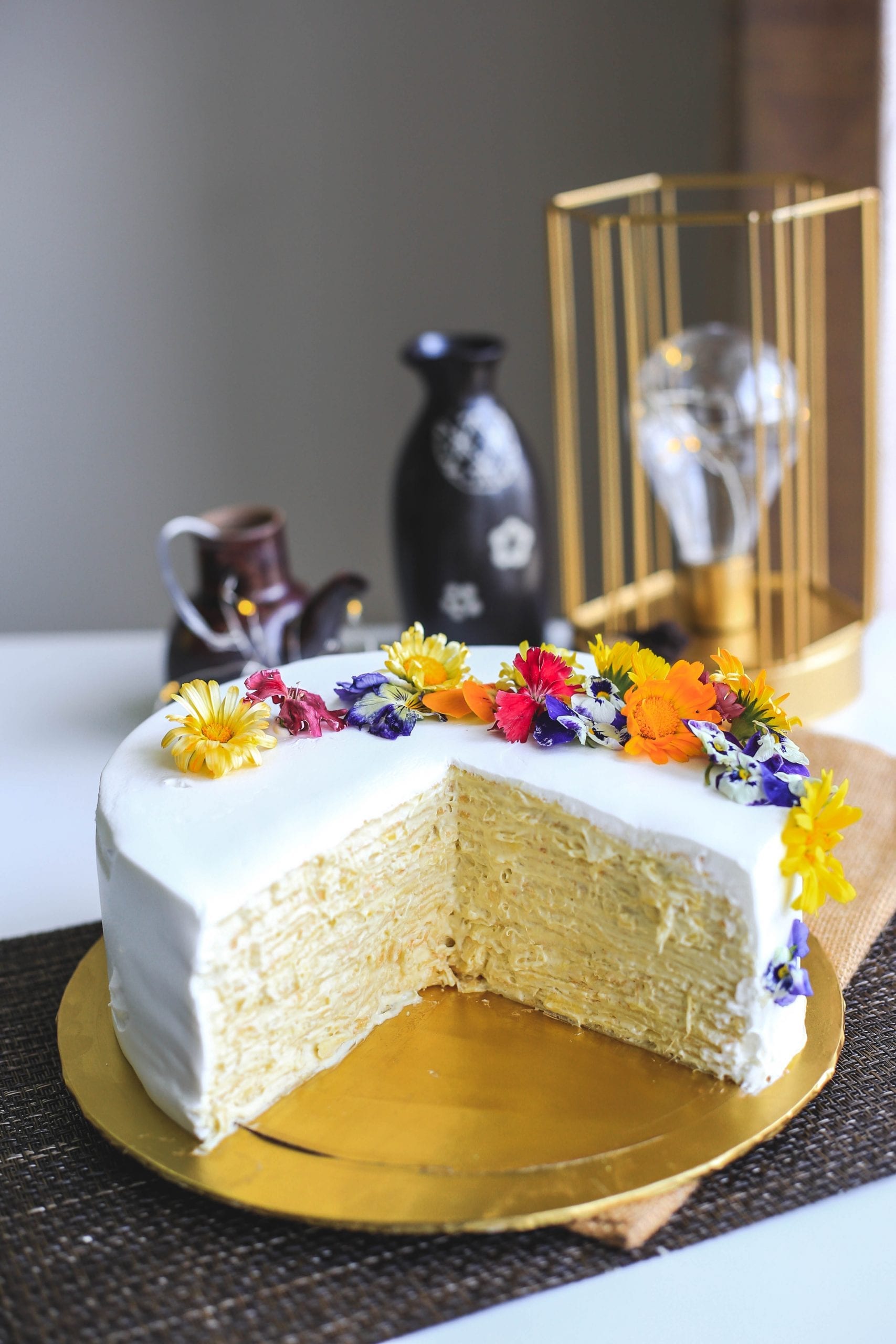 Buy Online Rainbow Crepe Cake Slice In KL | YippiiGift